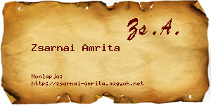 Zsarnai Amrita névjegykártya